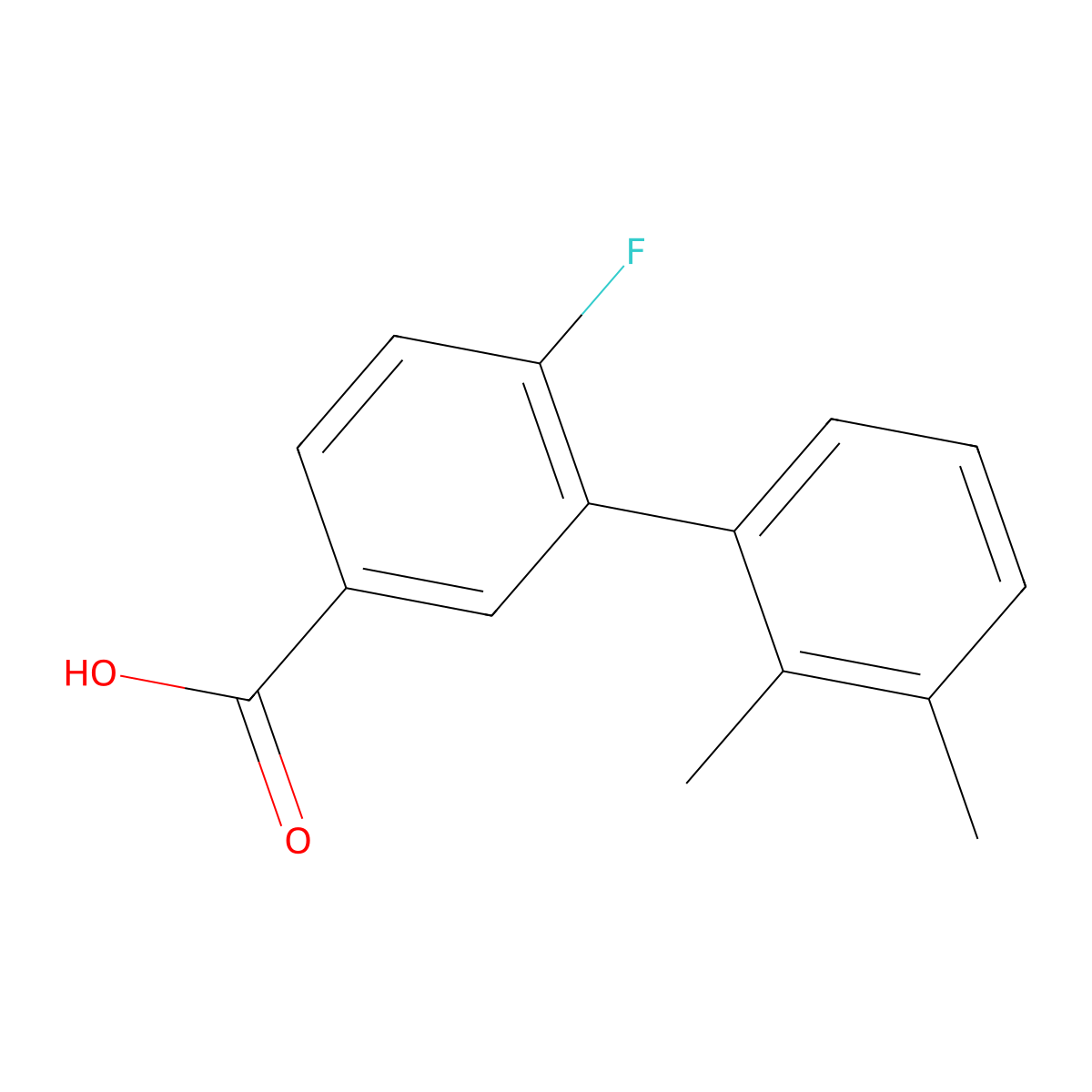 3-(2,3-Dimethylphenyl)-4-fluorobenzoic acid molecular structure, CAS 1262005-53-7