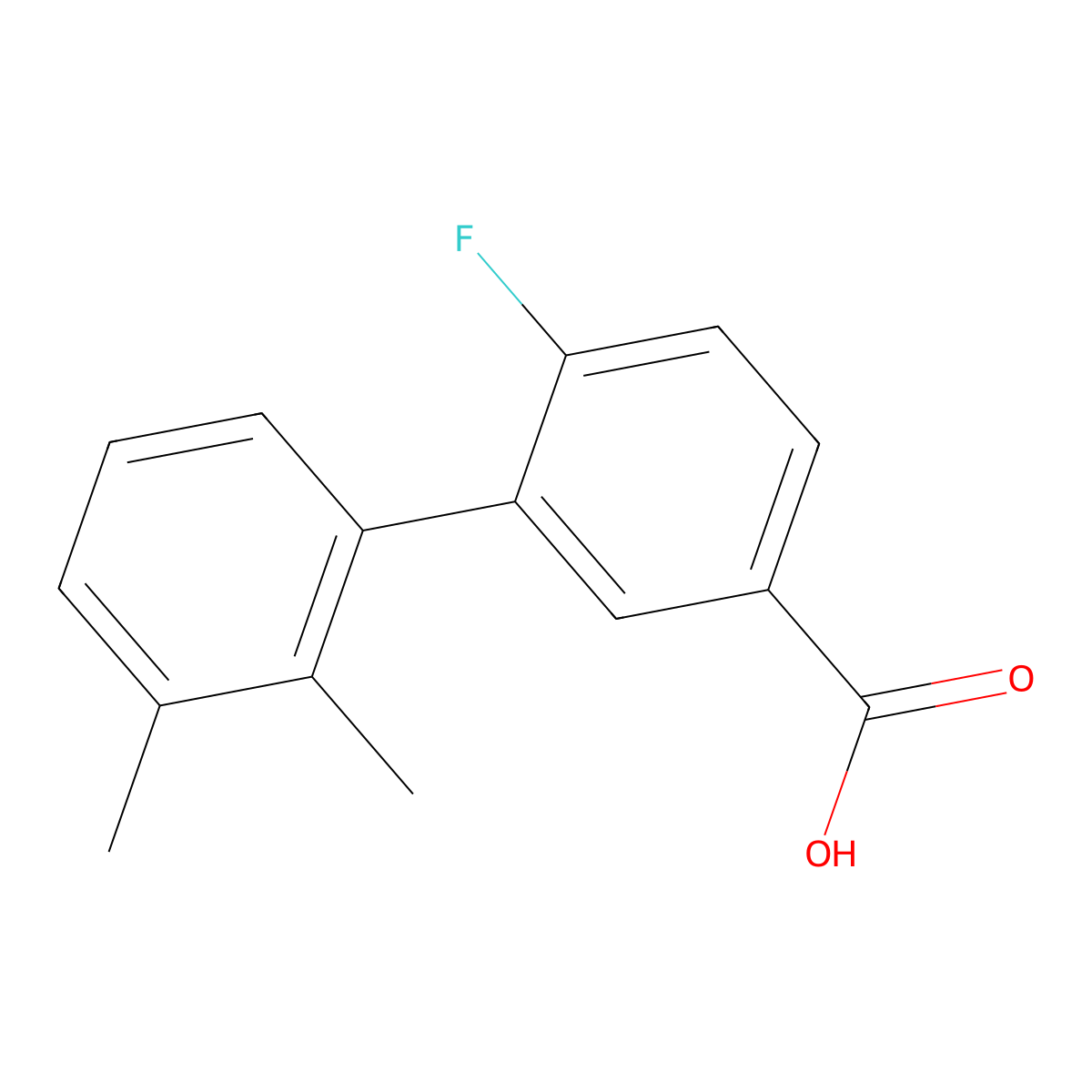 3-(2,3-Dimethylphenyl)-4-fluorobenzoic acid molecular structure, CAS 1262005-53-7