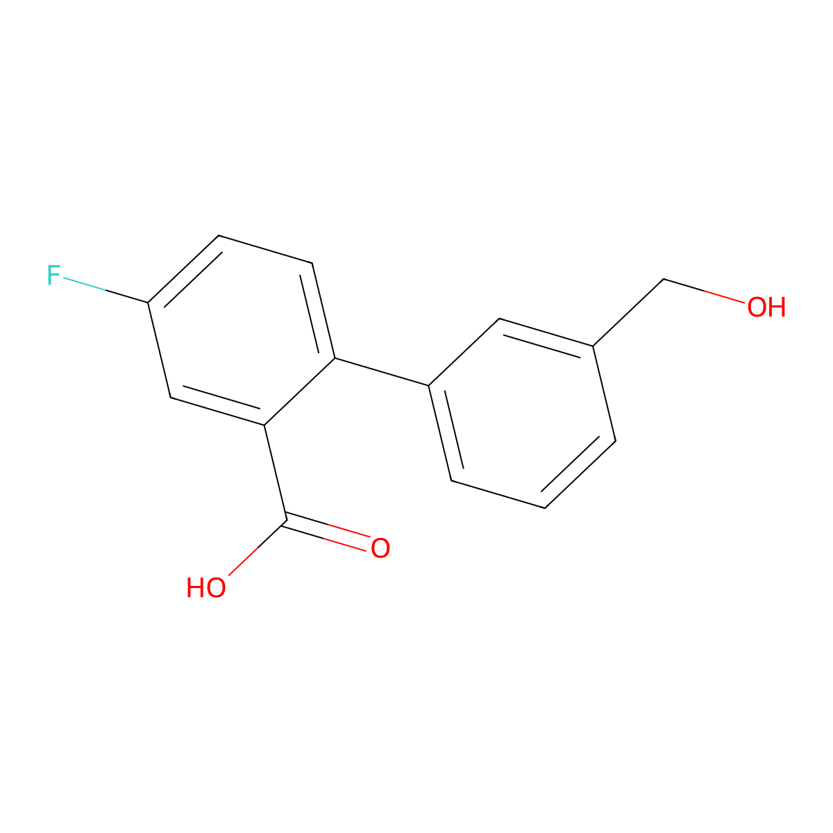 5-Fluoro-2-(3-hydroxymethylphenyl)benzoic acid molecular structure, CAS 1262005-55-9