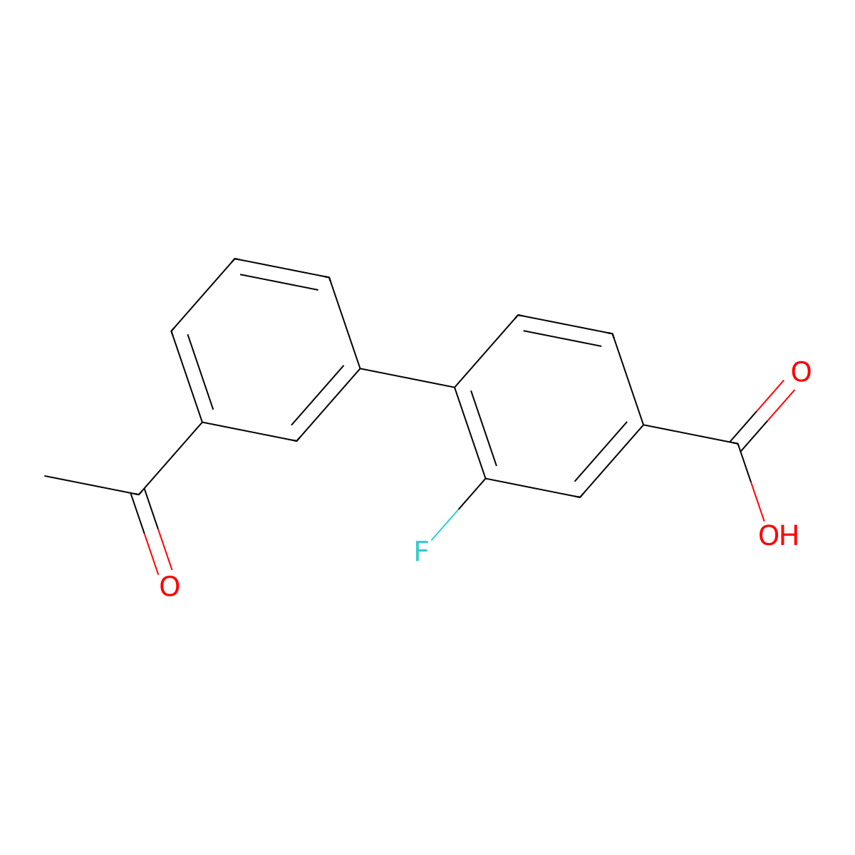 4-(3-Acetylphenyl)-3-fluorobenzoic acid molecular structure, CAS 1262005-81-1
