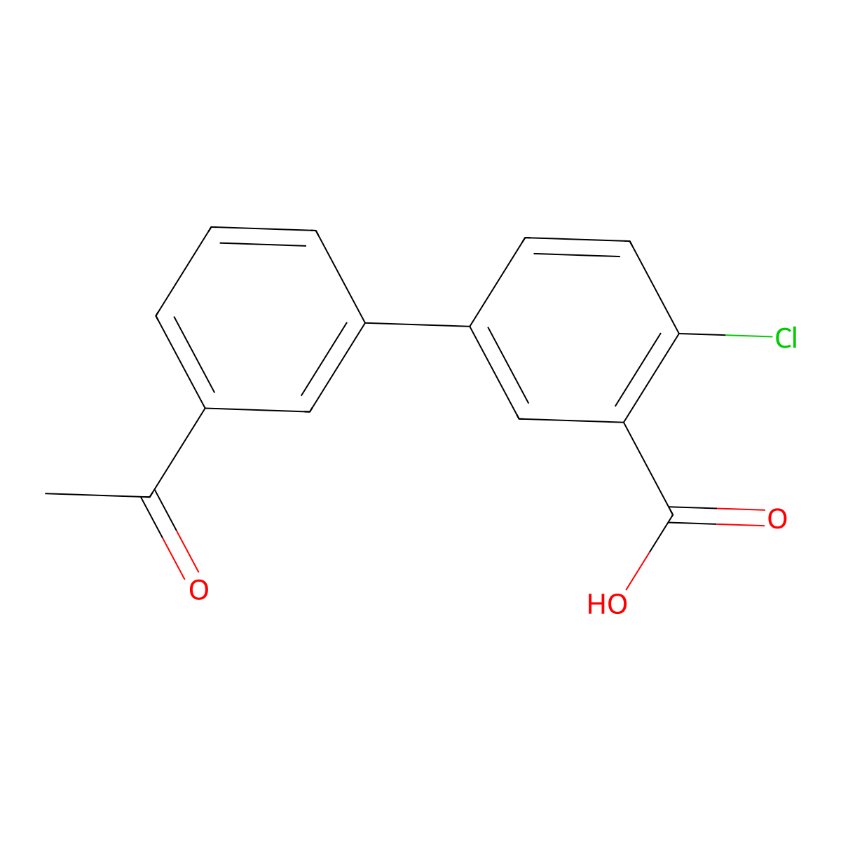 5-(3-Acetylphenyl)-2-chlorobenzoic acid molecular structure, CAS 1262005-85-5