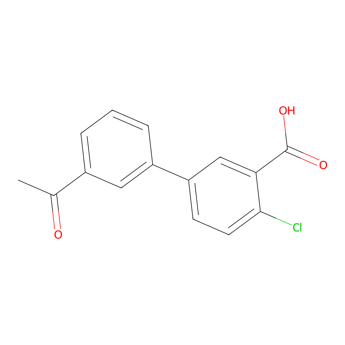 5-(3-Acetylphenyl)-2-chlorobenzoic acid molecular structure, CAS 1262005-85-5