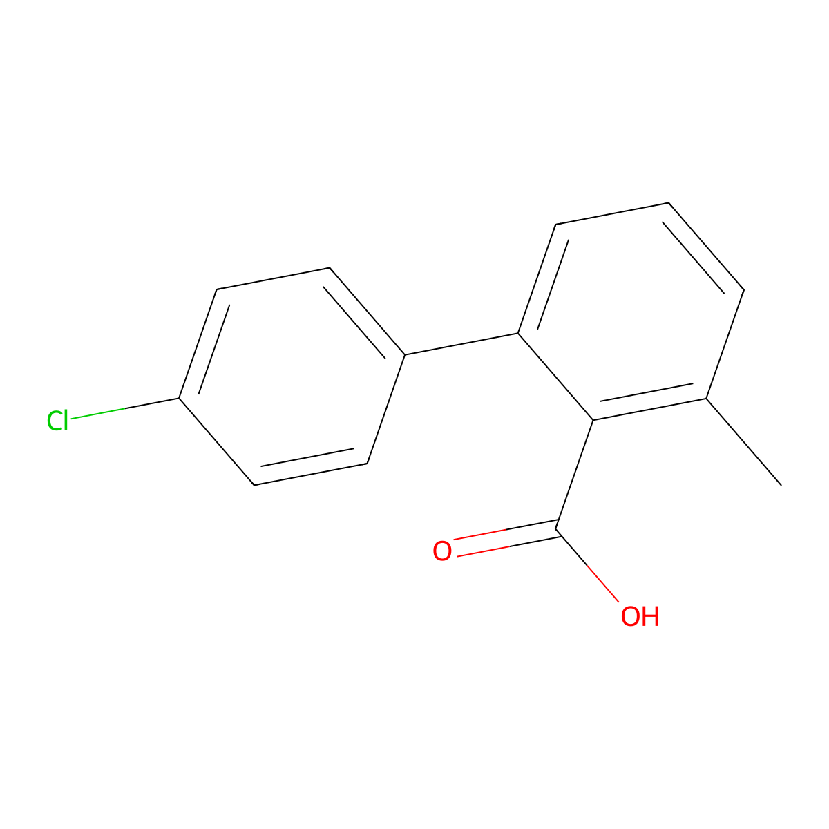 2-(4-Chlorophenyl)-6-methylbenzoic acid molecular structure, CAS 1262005-97-9