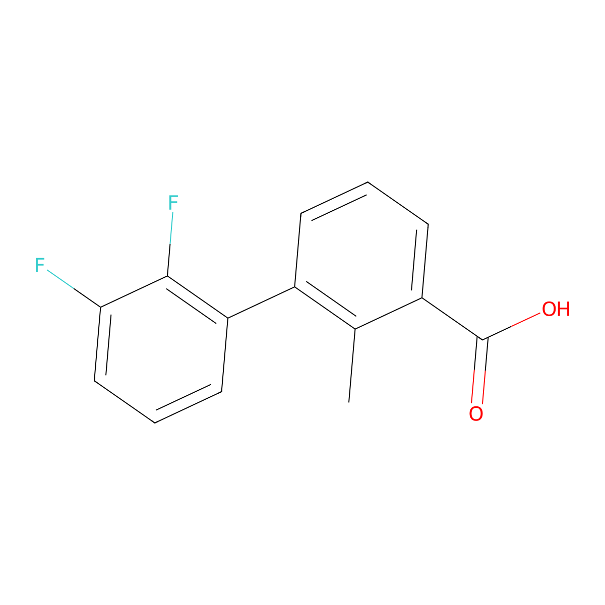 3-(2,3-Difluorophenyl)-2-methylbenzoic acid molecular structure, CAS 1262006-09-6