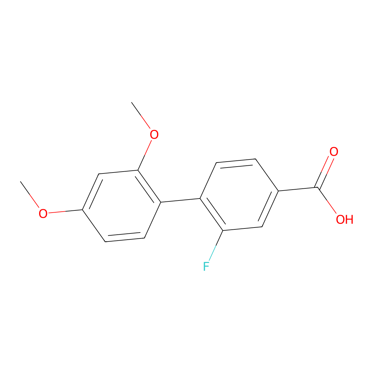 4-(2,4-Dimethoxyphenyl)-3-fluorobenzoic acid molecular structure, CAS 1262006-48-3