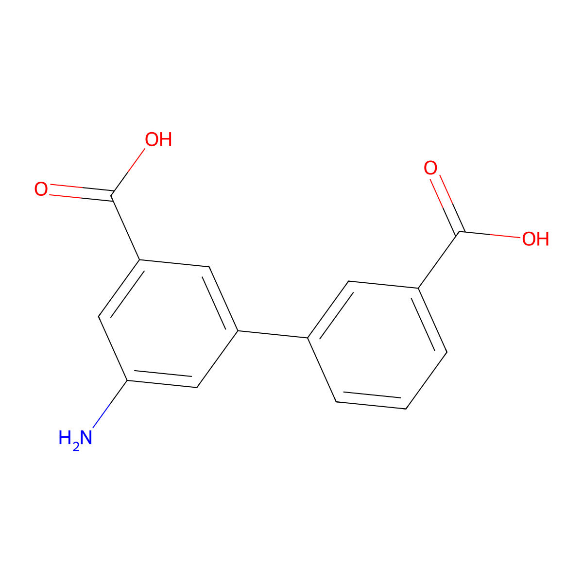 3-Amino-5-(3-carboxyphenyl)benzoic acid molecular structure, CAS 1262006-57-4