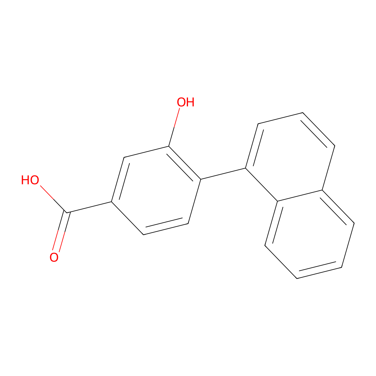 3-Hydroxy-4-(naphthalen-1-yl)benzoic acid molecular structure, CAS 1262006-76-7