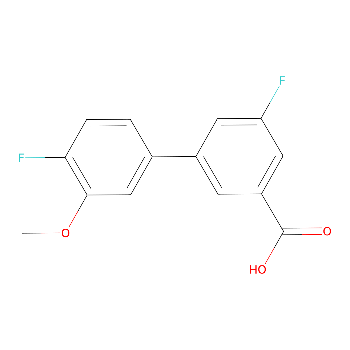 5-Fluoro-3-(4-fluoro-3-methoxyphenyl)benzoic acid molecular structure, CAS 1262006-79-0