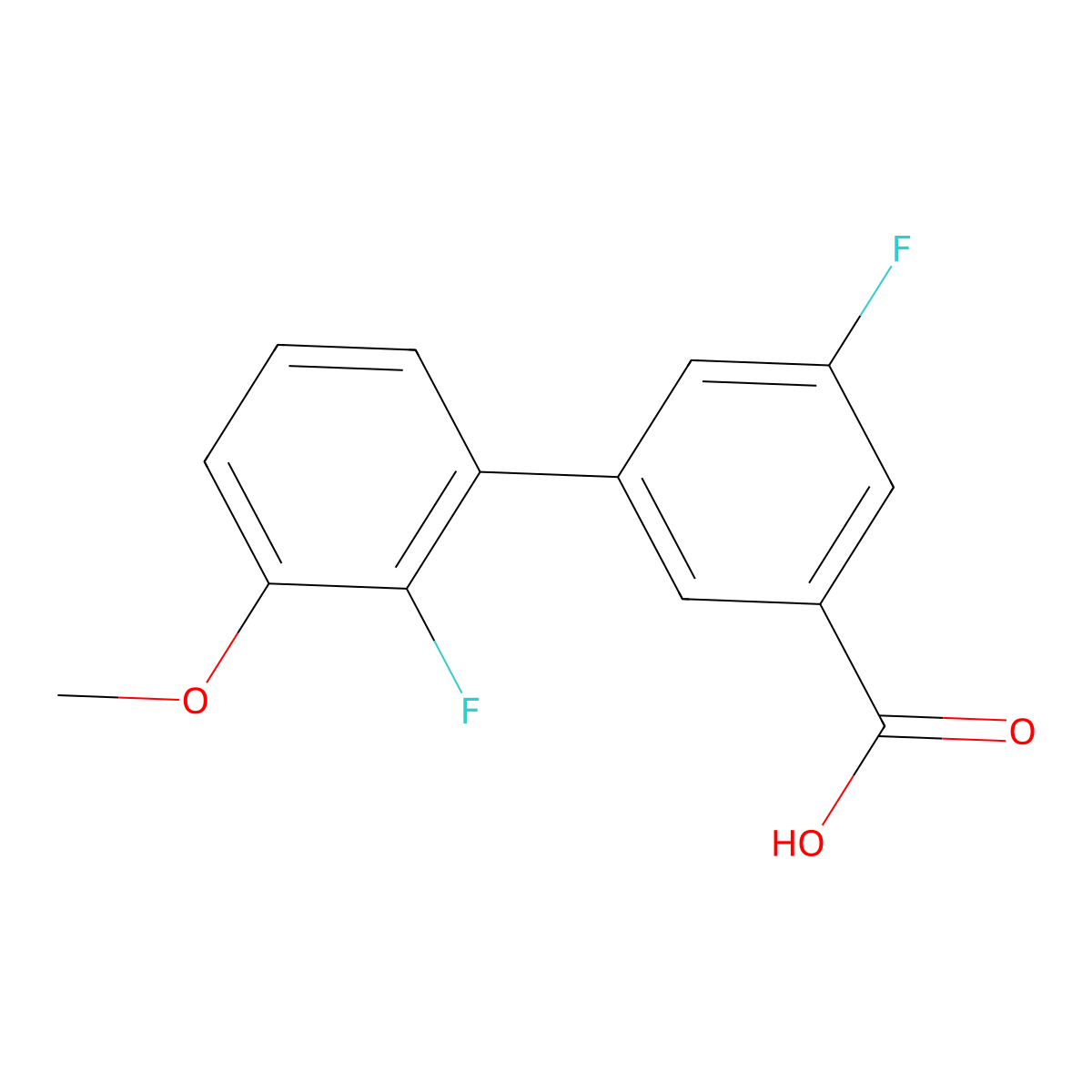 5-Fluoro-3-(2-fluoro-3-methoxyphenyl)benzoic acid molecular structure, CAS 1262007-47-5