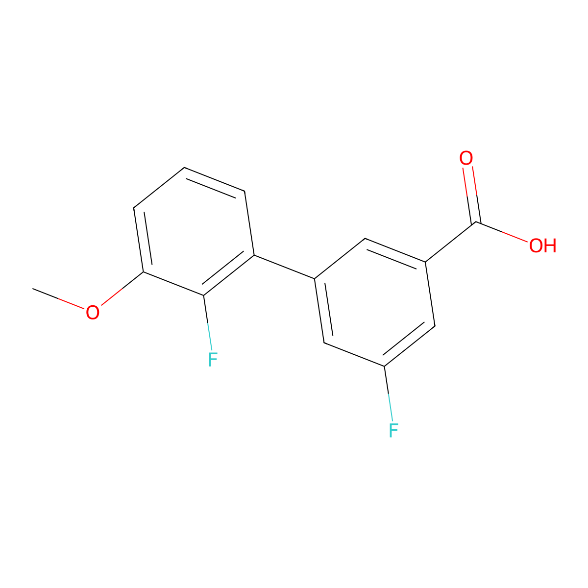5-Fluoro-3-(2-fluoro-3-methoxyphenyl)benzoic acid molecular structure, CAS 1262007-47-5