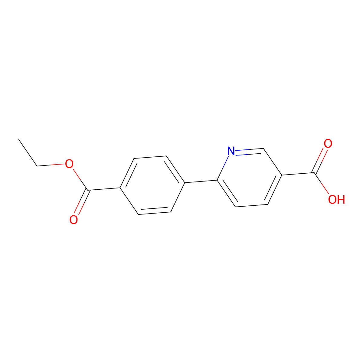 6-(4-Ethoxycarbonylphenyl)nicotinic acid molecular structure, CAS 1262007-83-9