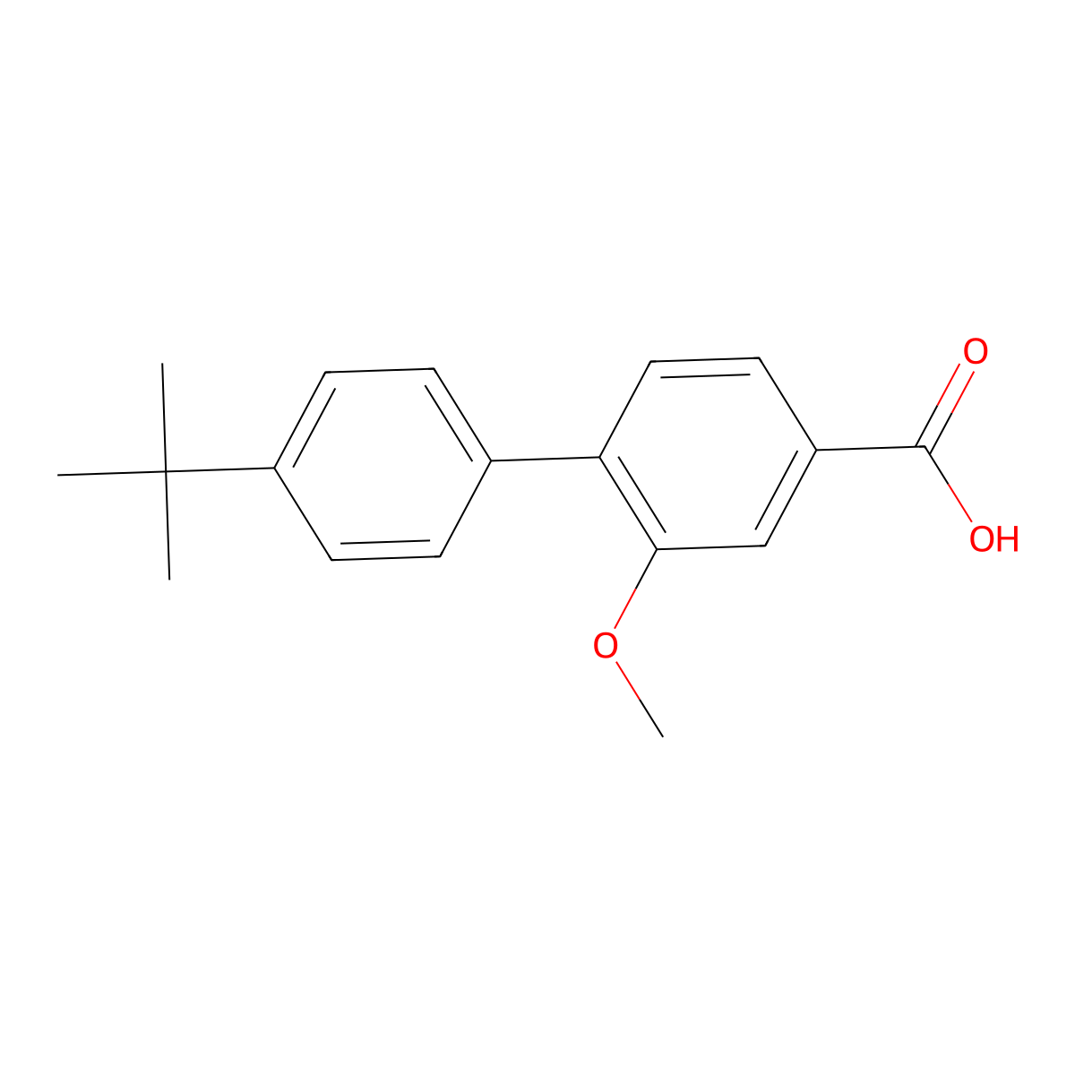 3-Methoxy-4-(4-T-butylphenyl)benzoic acid molecular structure, CAS 1262009-05-1