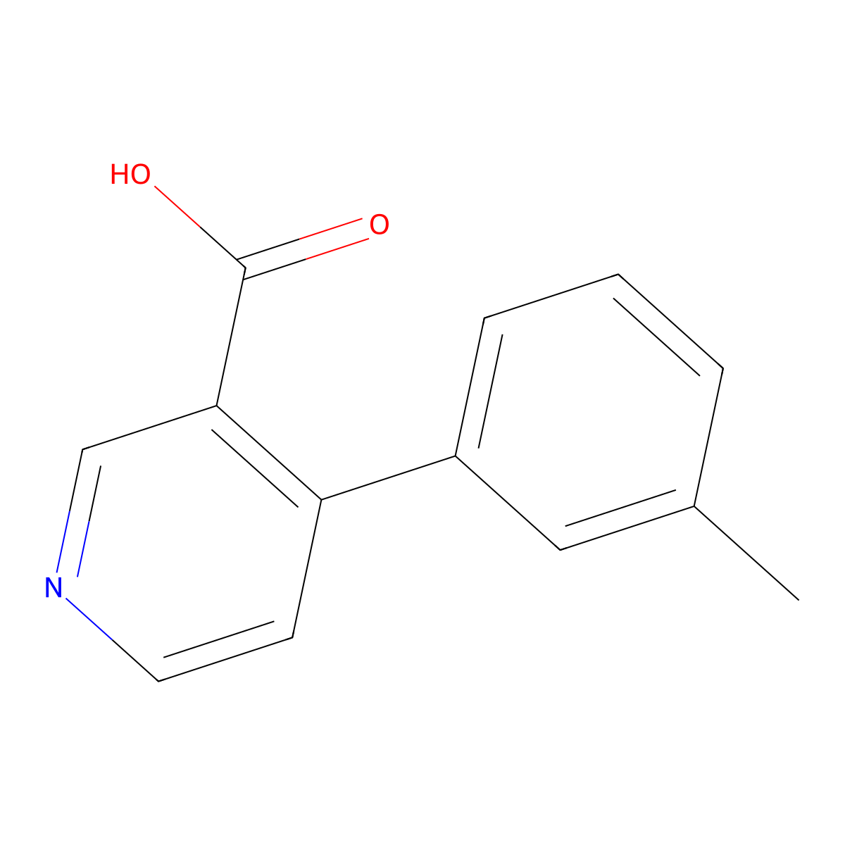 4-(3-Methylphenyl)nicotinic acid molecular structure, CAS 1262009-13-1