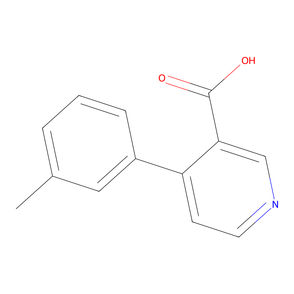 4-(3-Methylphenyl)nicotinic acid molecular structure, CAS 1262009-13-1