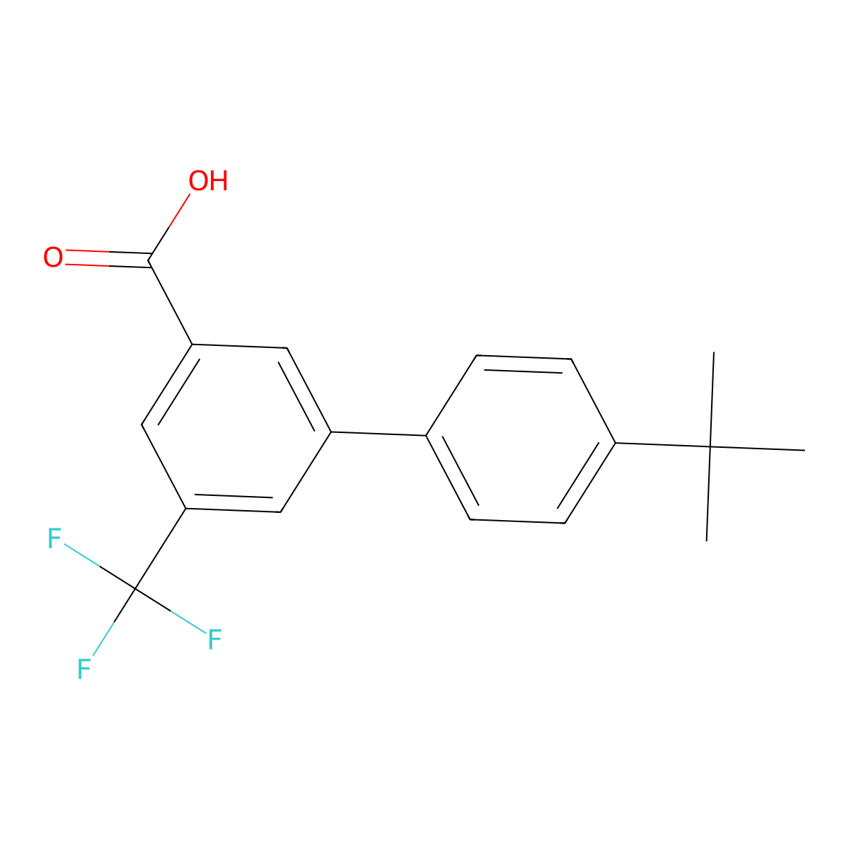 3-(4-T-Butylphenyl)-5-trifluoromethylbenzoic acid molecular structure, CAS 1262009-16-4