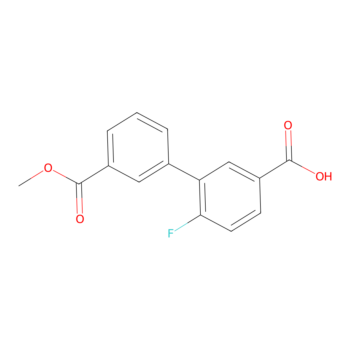 4-Fluoro-3-(3-methoxycarbonylphenyl)benzoic acid molecular structure, CAS 1262009-49-3
