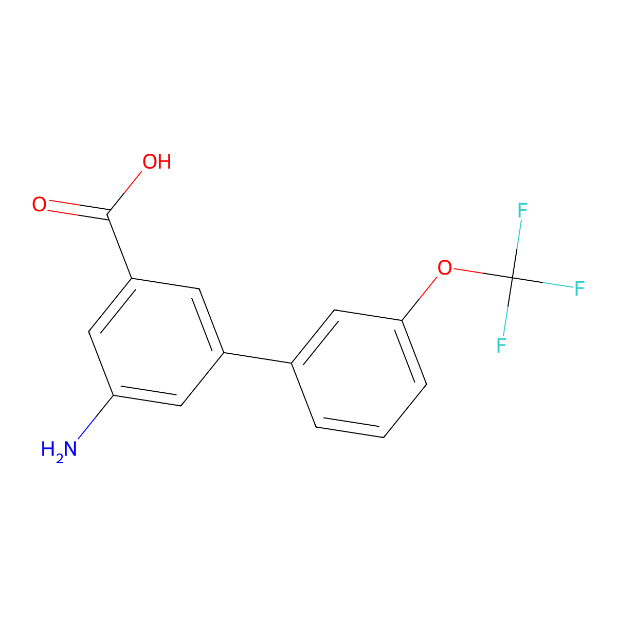 3-Amino-5-(3-trifluoromethoxyphenyl)benzoic acid molecular structure, CAS 1262010-12-7