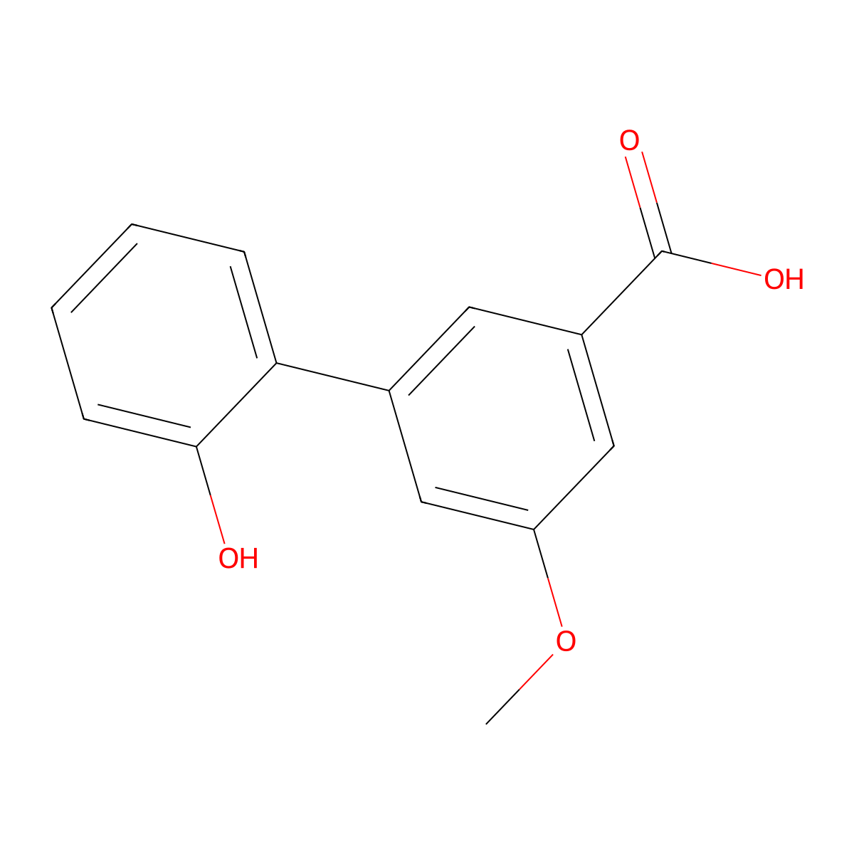 3-(2-Hydroxyphenyl)-5-methoxybenzoic acid molecular structure, CAS 1262010-45-6