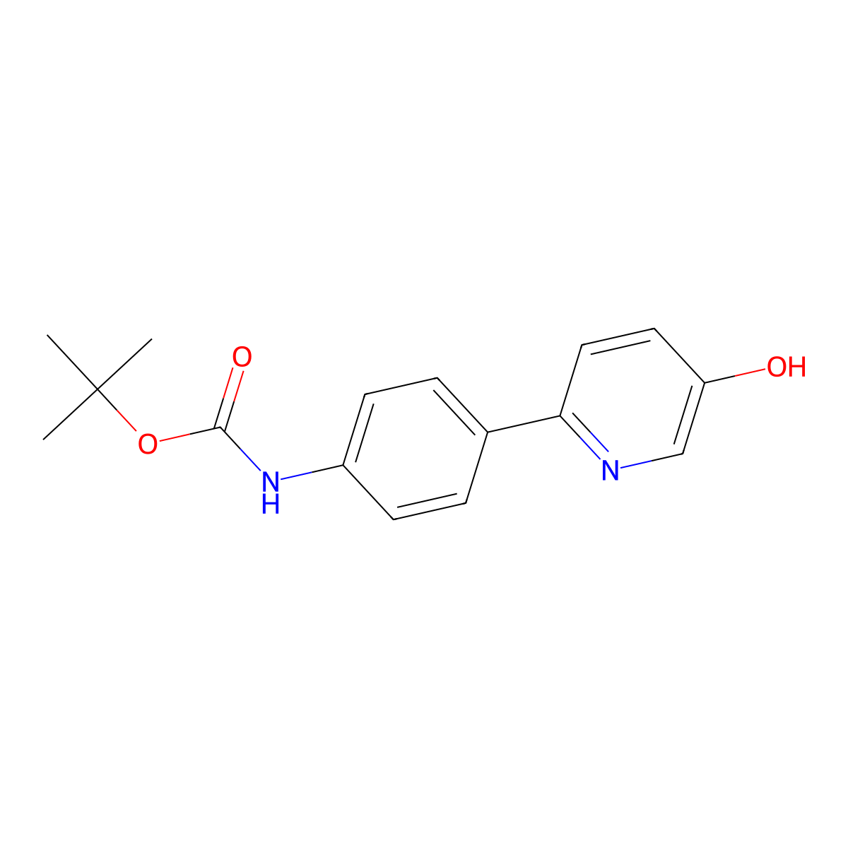 2-(4-BOC-Aminophenyl)-5-hydroxypyridine molecular structure, CAS 1262010-69-4