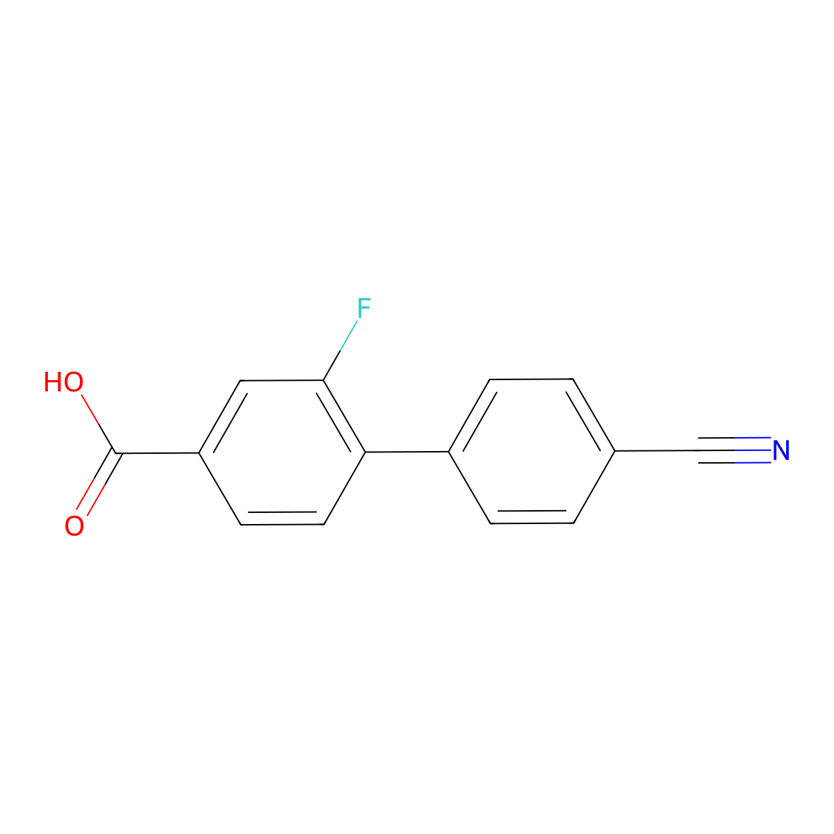 4-(4-Cyanophenyl)-3-fluorobenzoic acid molecular structure, CAS 1262010-74-1