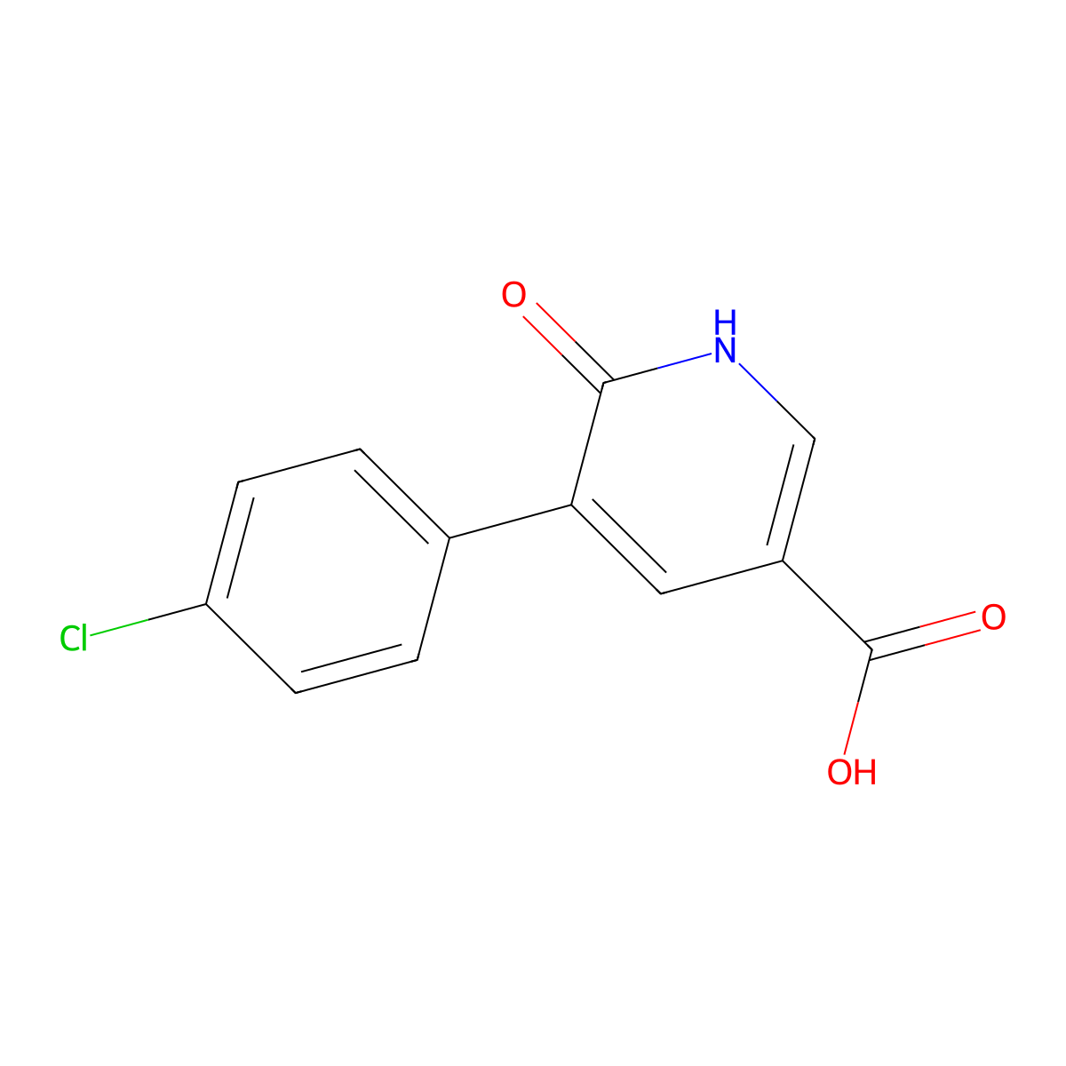 5-(4-Chlorophenyl)-6-hydroxynicotinic acid molecular structure, CAS 1262010-75-2