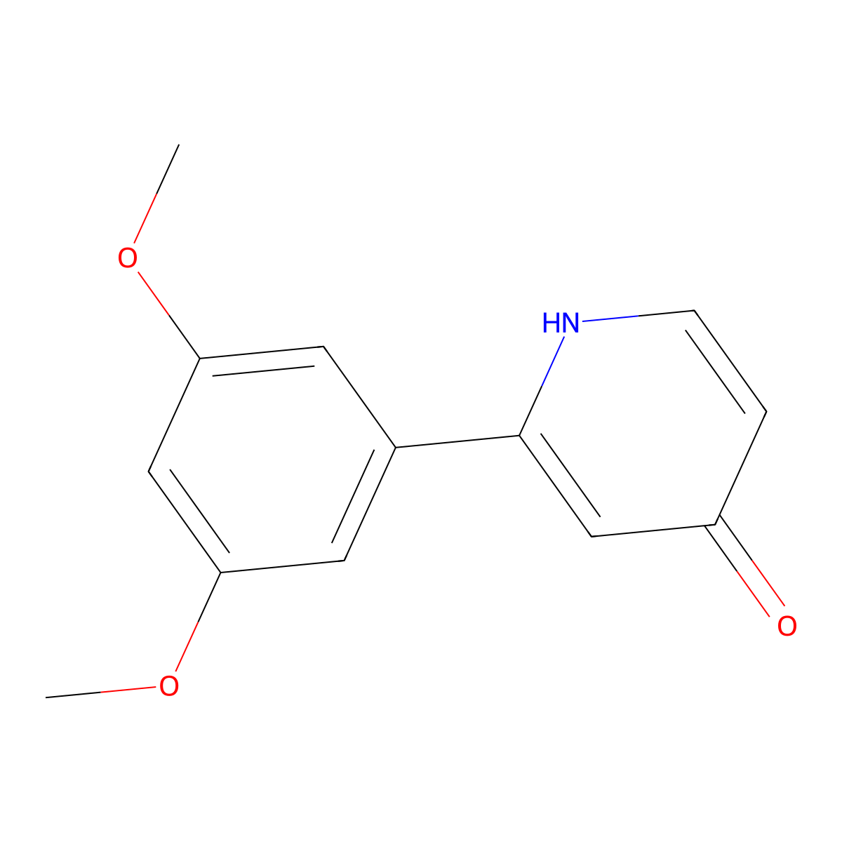 2-(3,5-Dimethoxyphenyl)pyridin-4(1H)-one molecular structure, CAS 1262010-76-3