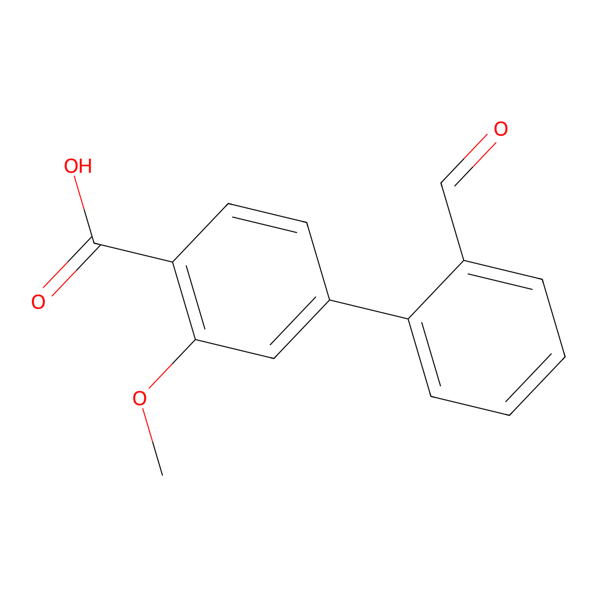 4-(2-Formylphenyl)-2-methoxybenzoic acid molecular structure, CAS 1262010-83-2