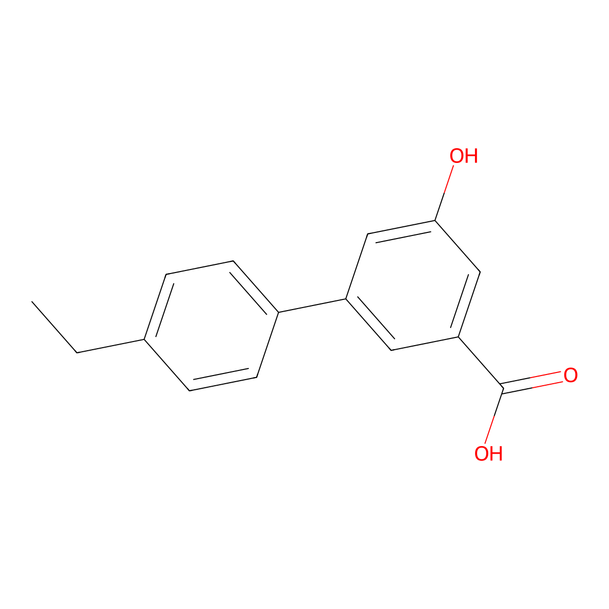 3-(4-Ethylphenyl)-5-hydroxybenzoic acid molecular structure, CAS 1262010-98-9
