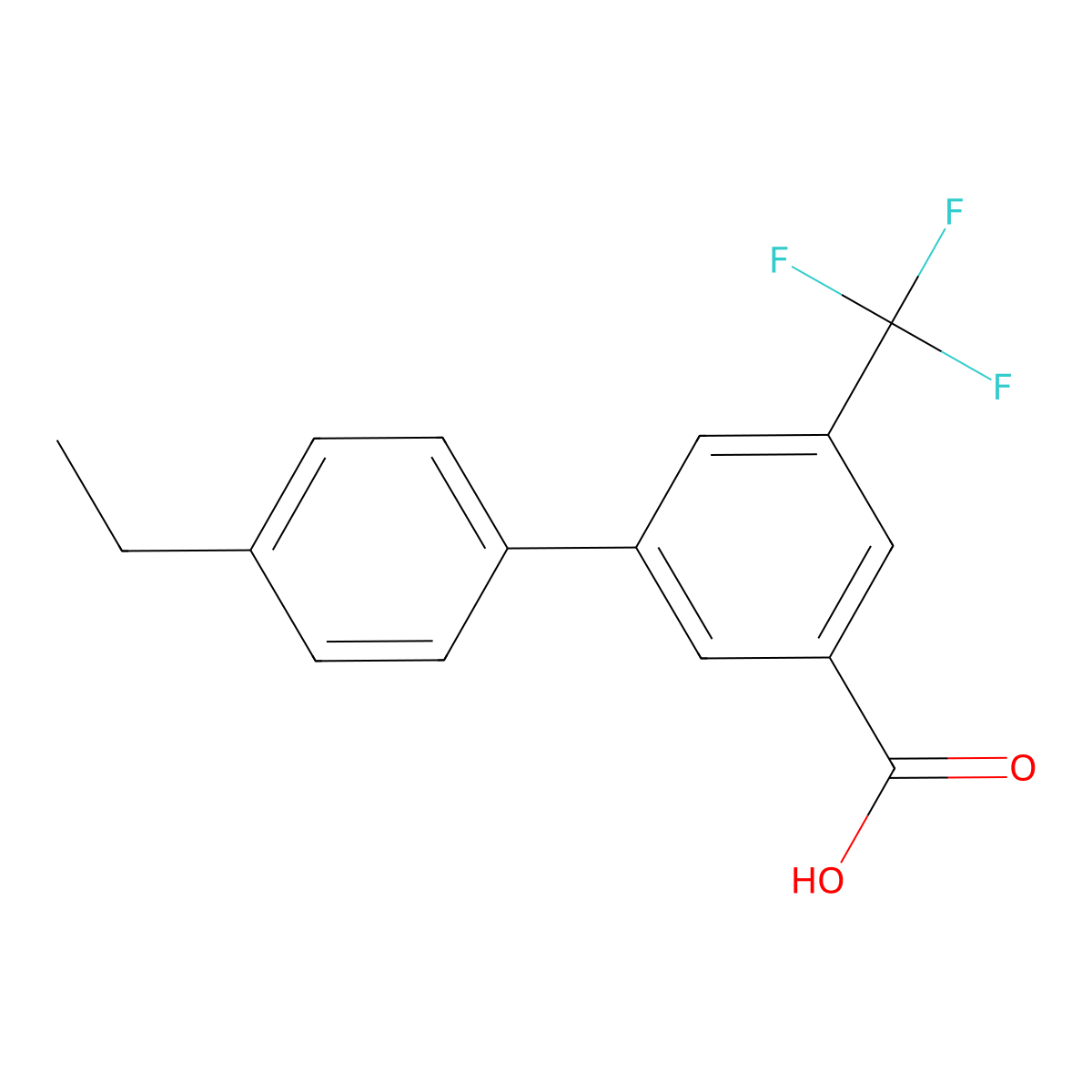 3-(4-Ethylphenyl)-5-trifluoromethylbenzoic acid molecular structure, CAS 1262011-04-0