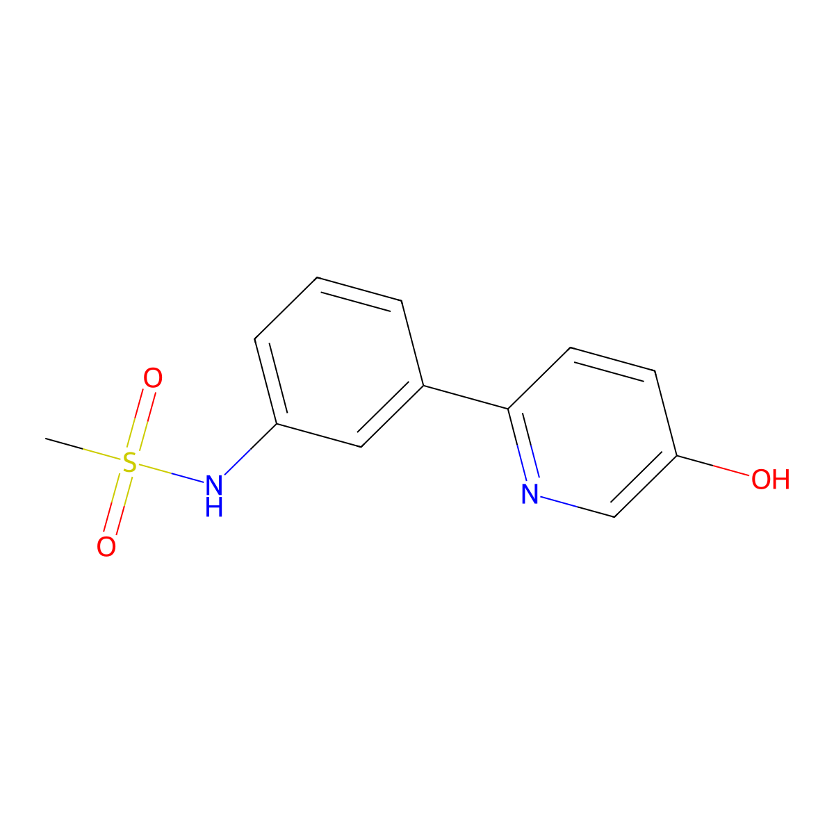 5-Hydroxy-2-(3-methylsulfonylaminophenyl)pyridine molecular structure, CAS 1262011-11-9
