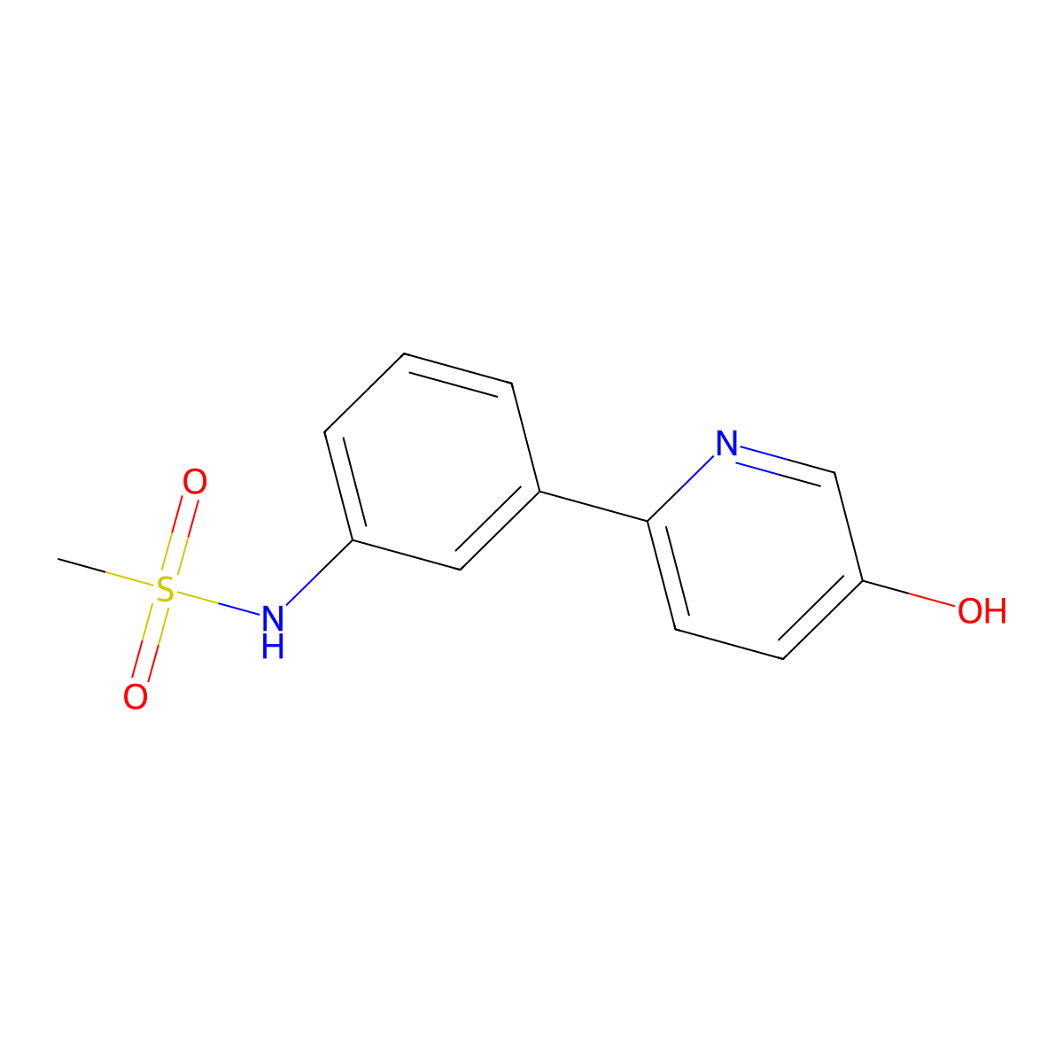 5-Hydroxy-2-(3-methylsulfonylaminophenyl)pyridine molecular structure, CAS 1262011-11-9