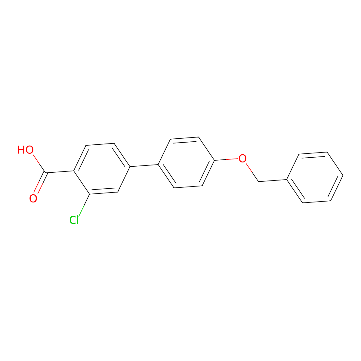 4-(4-Benzyloxyphenyl)-2-chlorobenzoic acid molecular structure, CAS 1262011-12-0