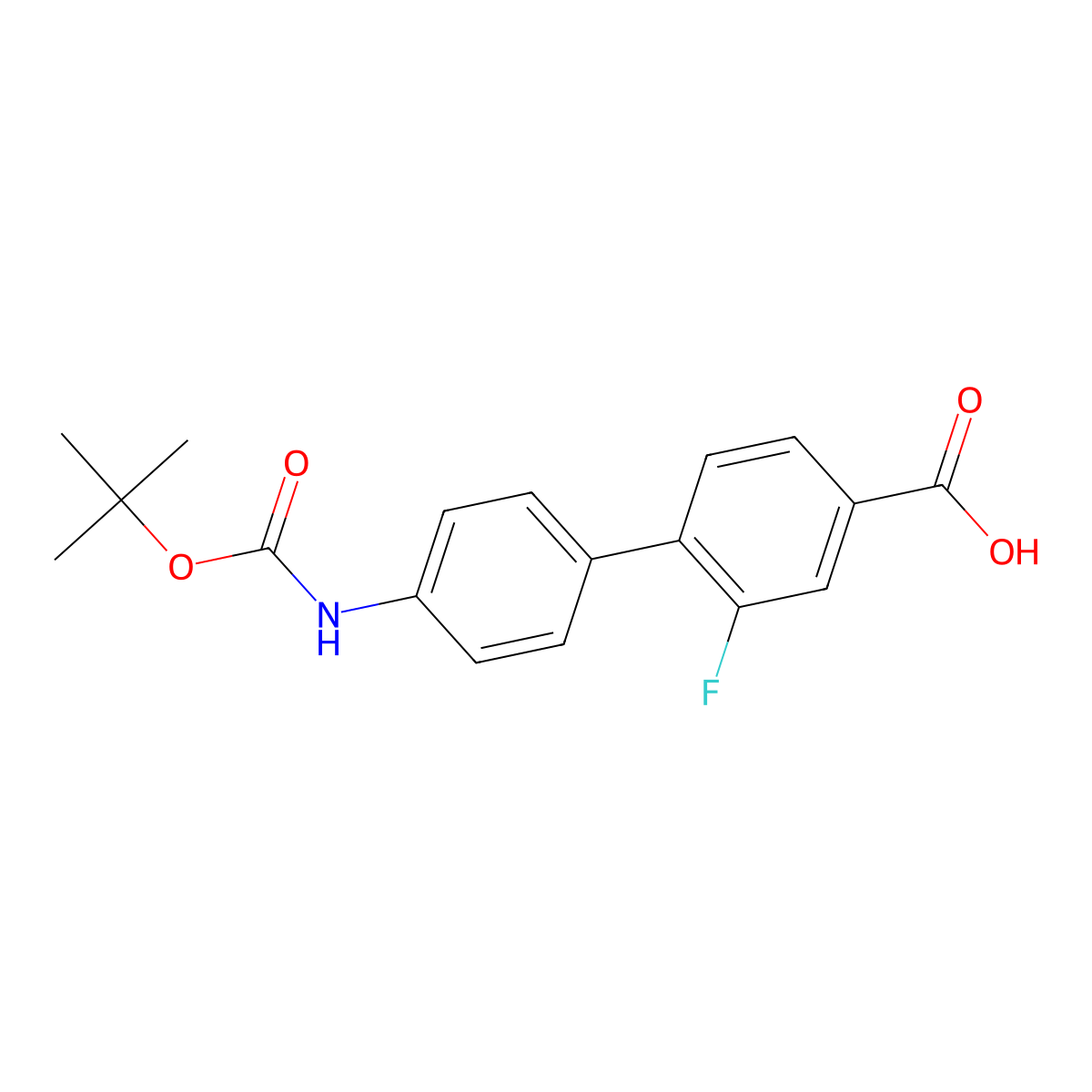 4-(4-BOC-Aminophenyl)-3-fluorobenzoic acid molecular structure, CAS 1262011-23-3