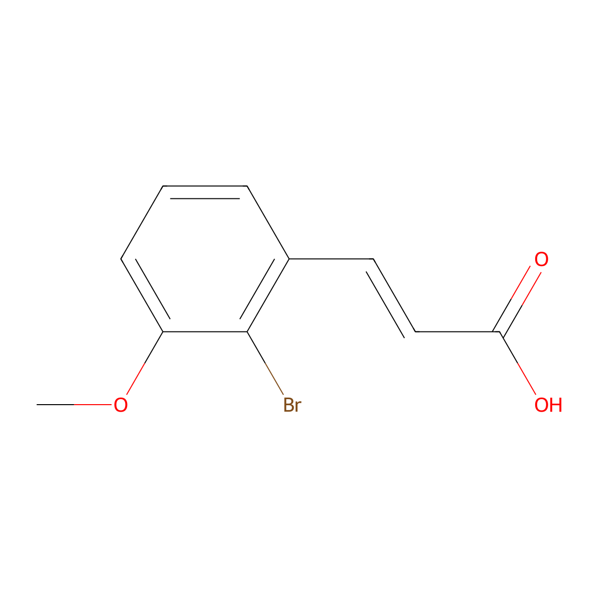 3-(2-Bromo-3-methoxyphenyl)prop-2-enoic acid molecular structure, CAS 1262013-69-3