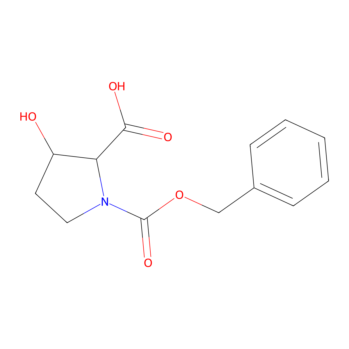 (2S,3R)-1-[(Benzyloxy)carbonyl]-3-hydroxypyrrolidine-2-carboxylic acid molecular structure, CAS 1262015-07-5