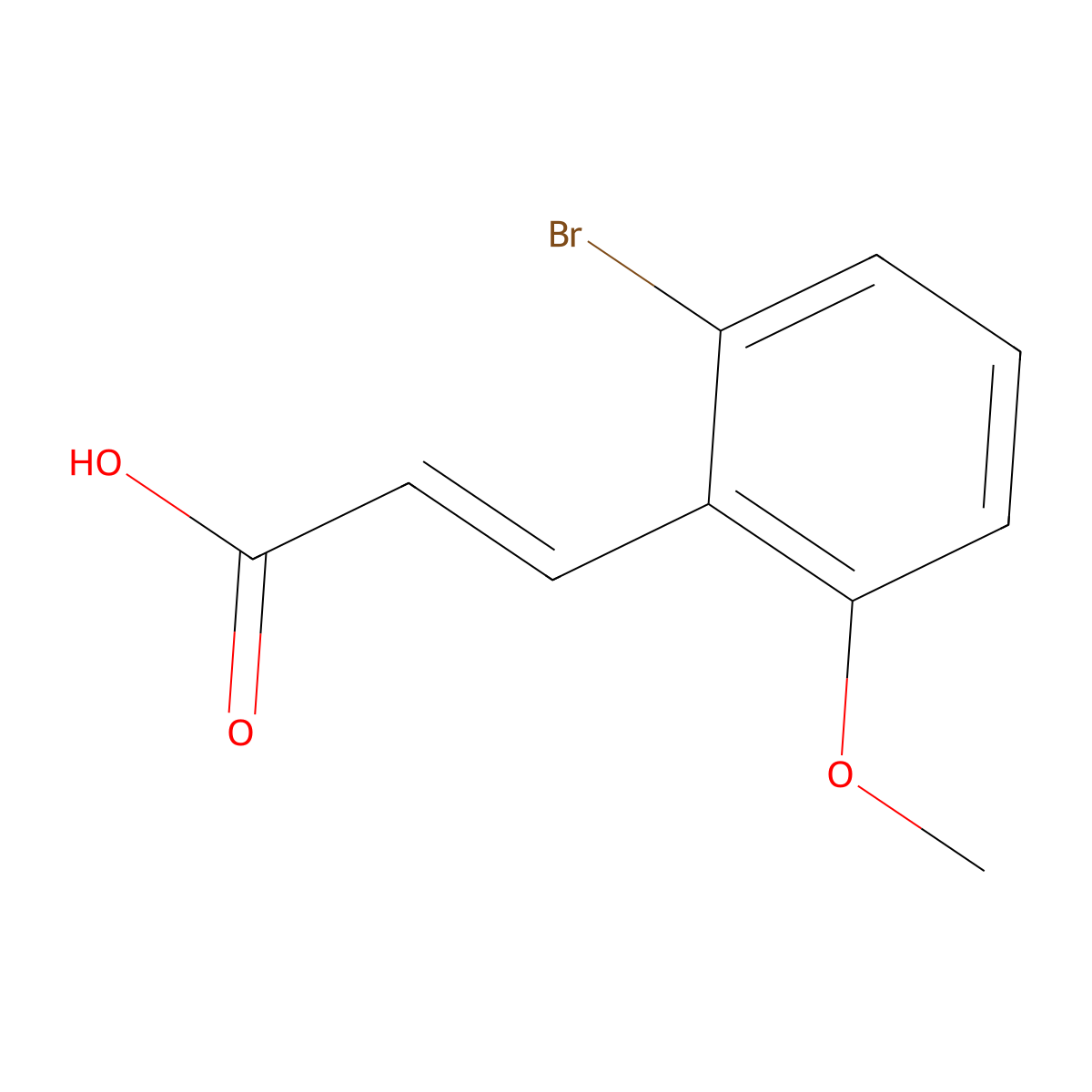3-(2-Bromo-6-methoxyphenyl)prop-2-enoic acid molecular structure, CAS 1262018-11-0