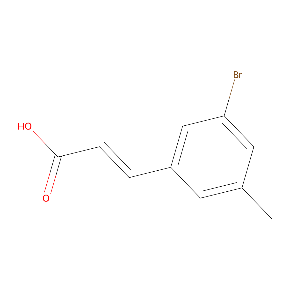 (E)-3-(3-bromo-5-methylphenyl)acrylic acid molecular structure, CAS 1262018-17-6