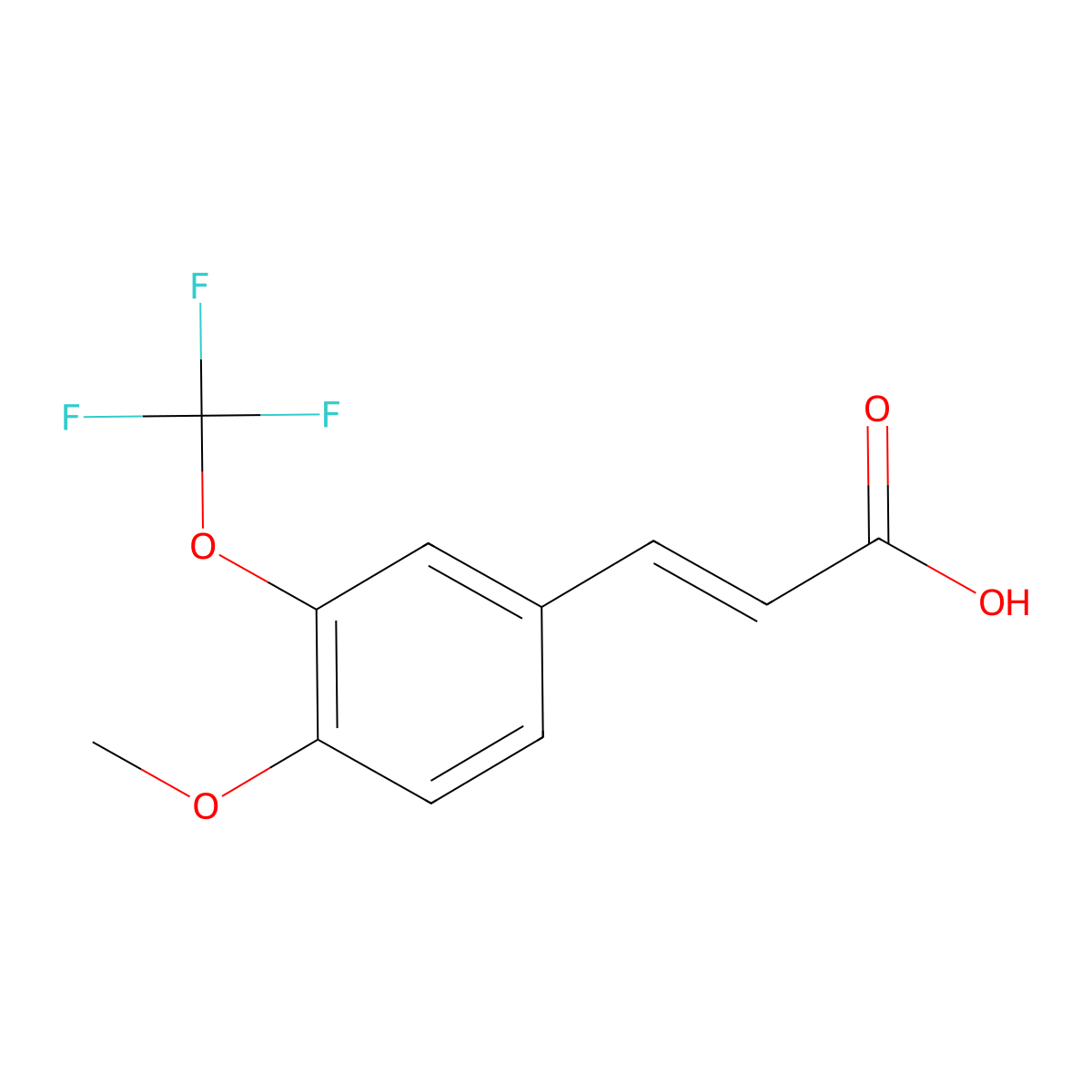 4-Methoxy-3-(trifluoromethoxy)cinnamic acid molecular structure, CAS 1262018-46-1