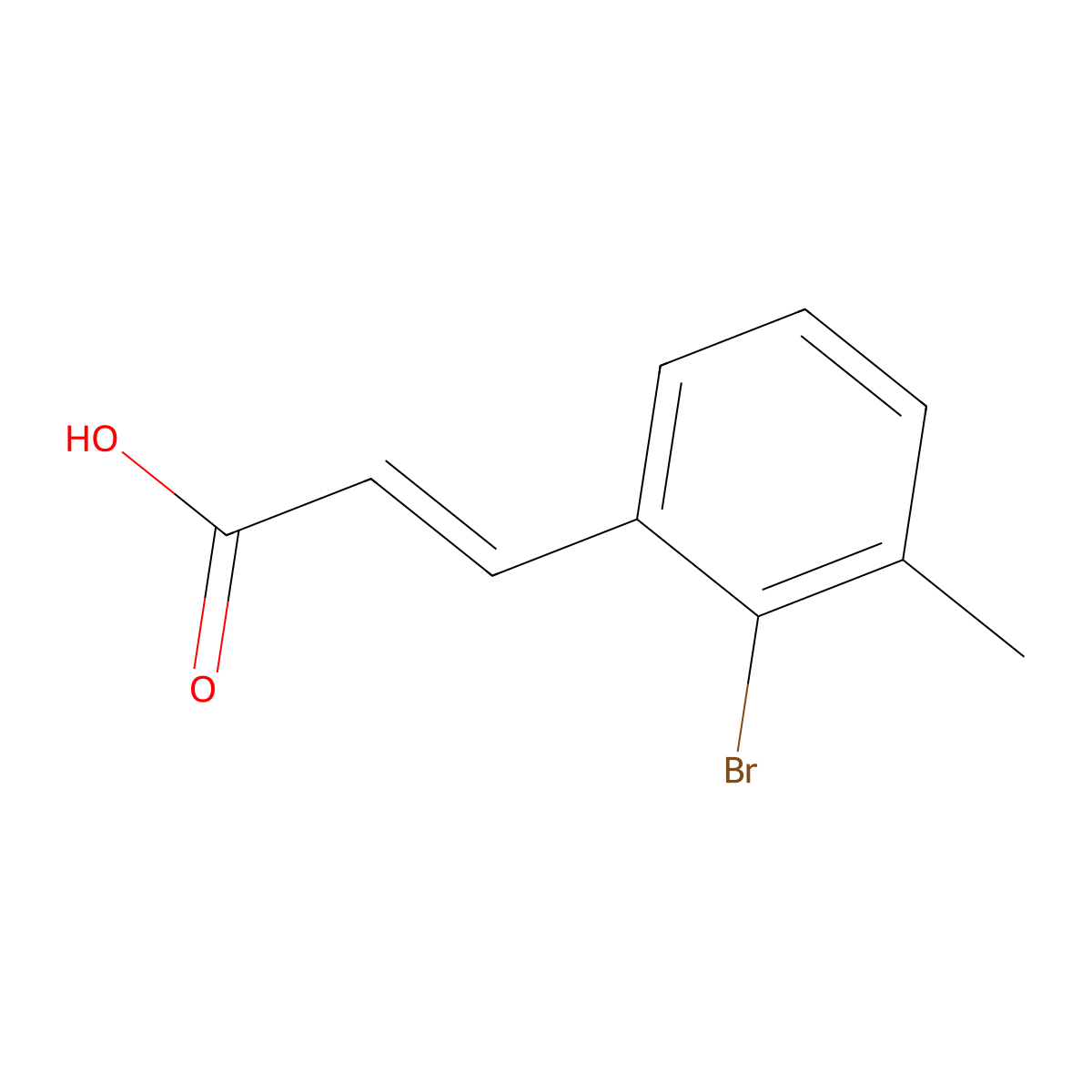 2-Bromo-3-methylcinnamic acid molecular structure, CAS 1262018-78-9