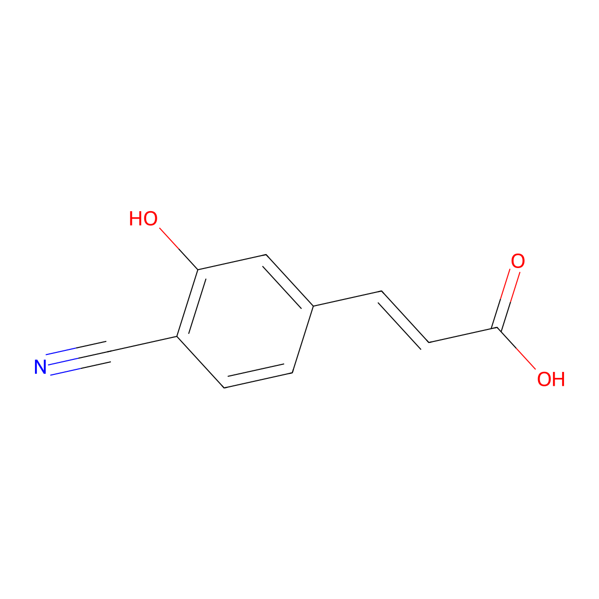 3-(4-Cyano-3-hydroxyphenyl)acrylic acid molecular structure, CAS 1262018-87-0