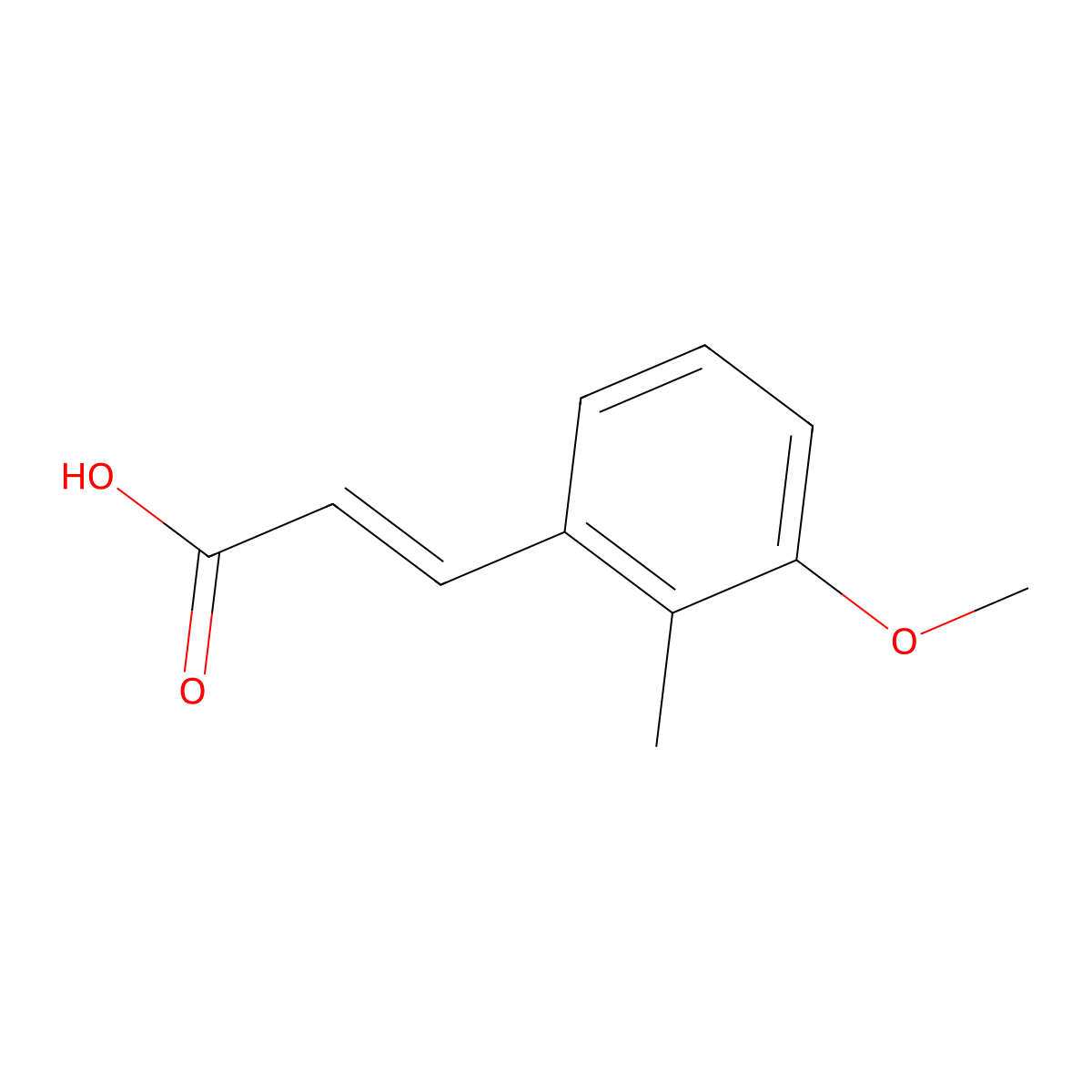 3-(3-Methoxy-2-methylphenyl)prop-2-enoic acid molecular structure, CAS 1262019-87-3