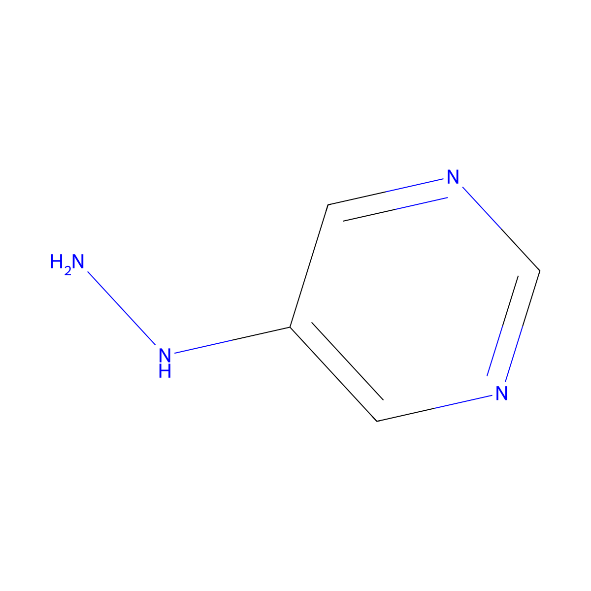 5-(Hydrazino)pyrimidine molecular structure, CAS 1262021-60-2