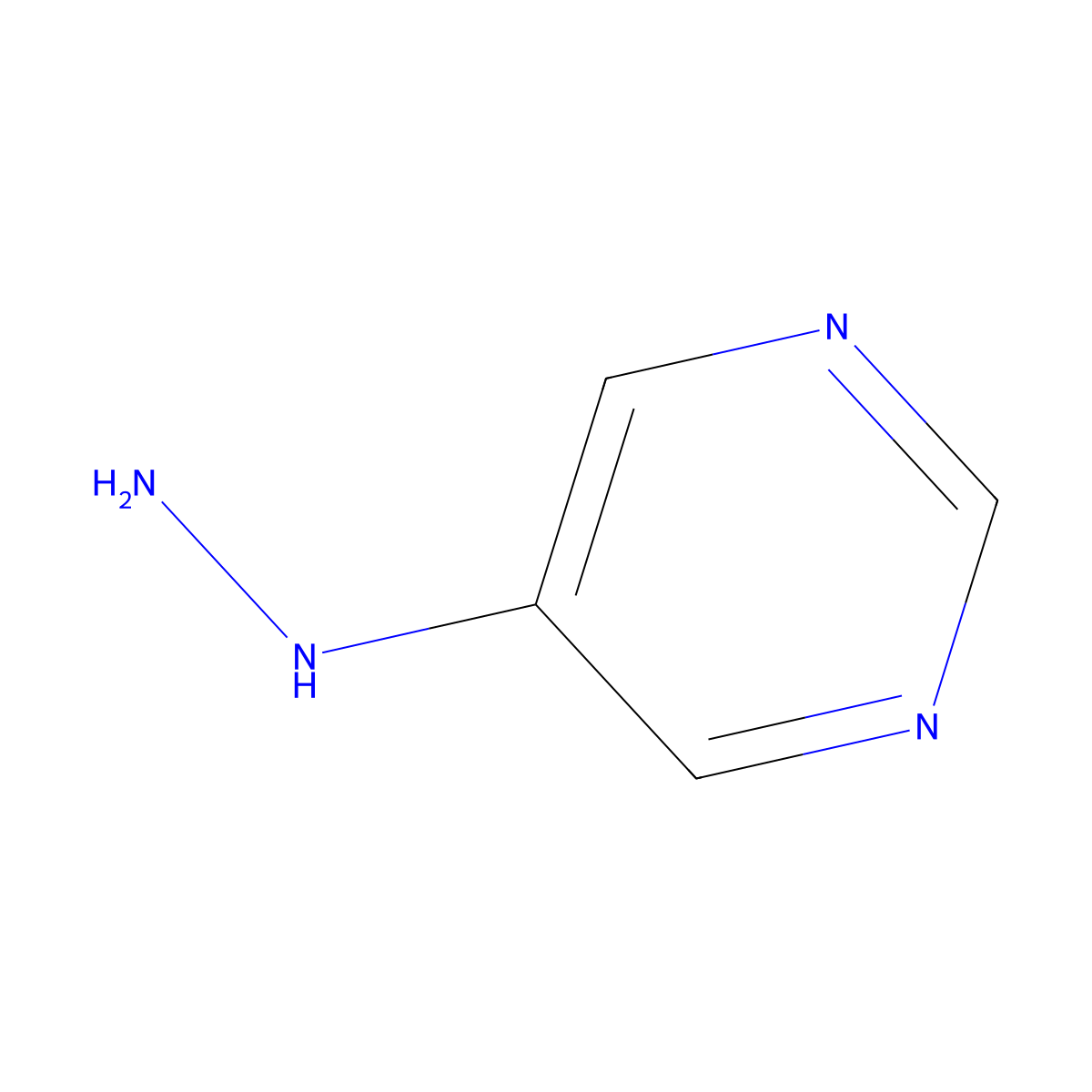 5-(Hydrazino)pyrimidine molecular structure, CAS 1262021-60-2