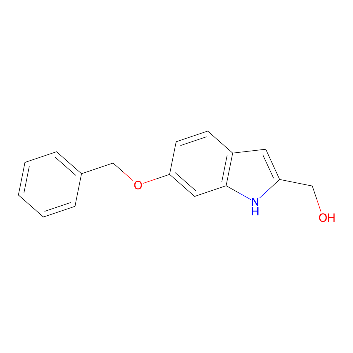 [6-(Benzyloxy)-1H-indol-2-YL]methanol molecular structure, CAS 1262029-58-2