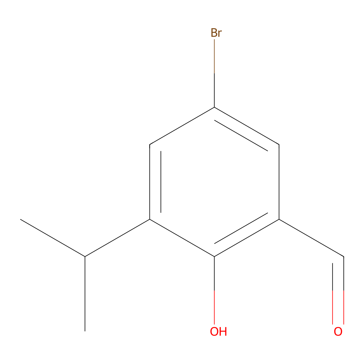 5-Bromo-2-hydroxy-3-isopropylbenzaldehyde molecular structure, CAS 1262033-72-6