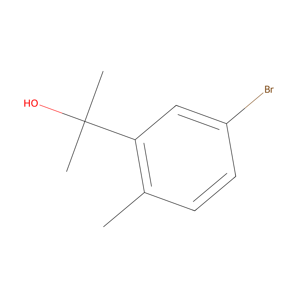 2-(5-Bromo-2-methylphenyl)propan-2-ol molecular structure, CAS 1262035-46-0