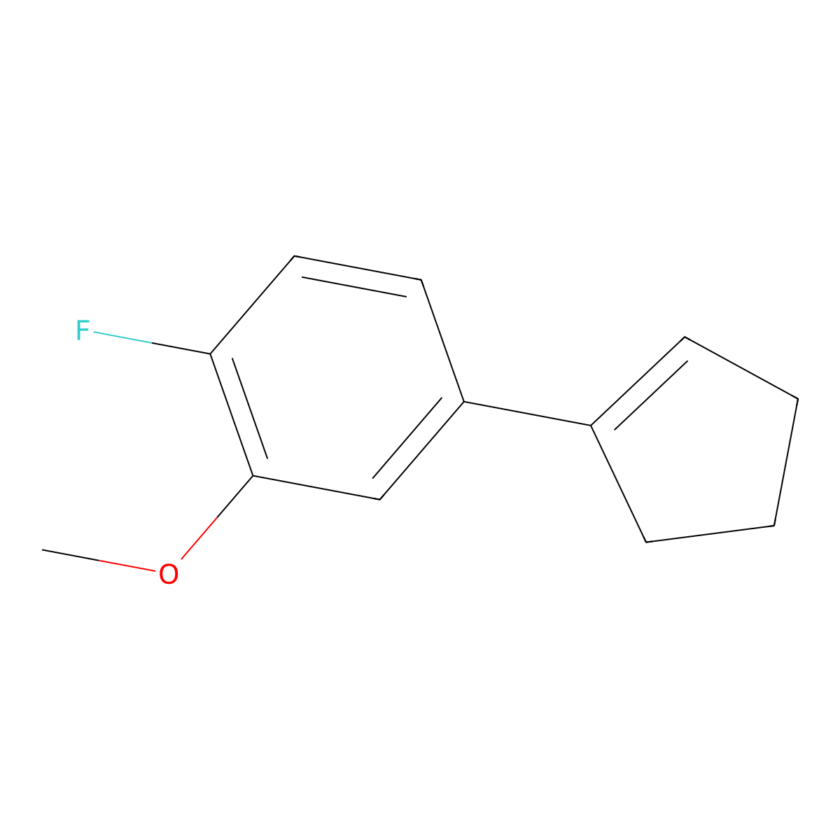 4-(Cyclopent-1-en-1-yl)-1-fluoro-2-methoxybenzene molecular structure, CAS 1262037-89-7