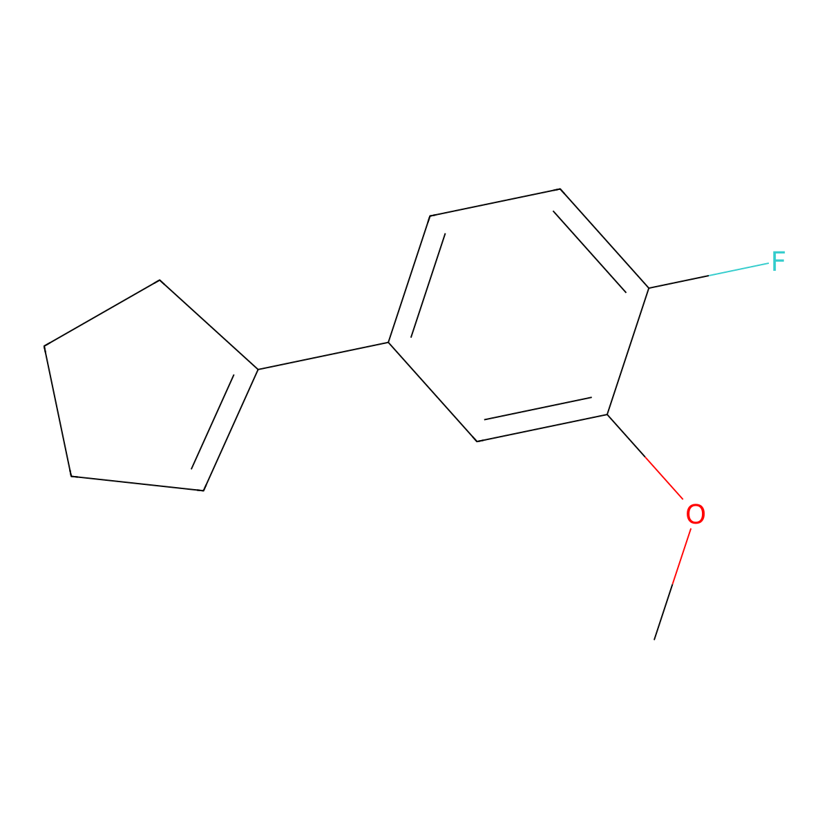 4-(Cyclopent-1-en-1-yl)-1-fluoro-2-methoxybenzene molecular structure, CAS 1262037-89-7