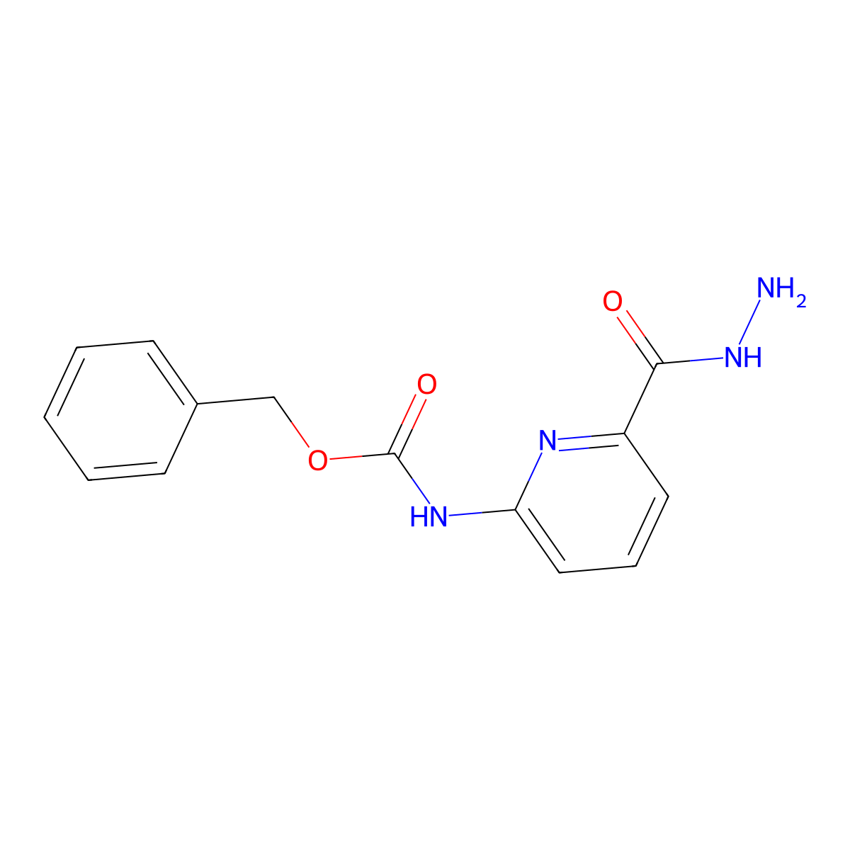 Benzyl 6-(hydrazinecarbonyl)pyridin-2-ylcarbamate molecular structure, CAS 1262043-89-9