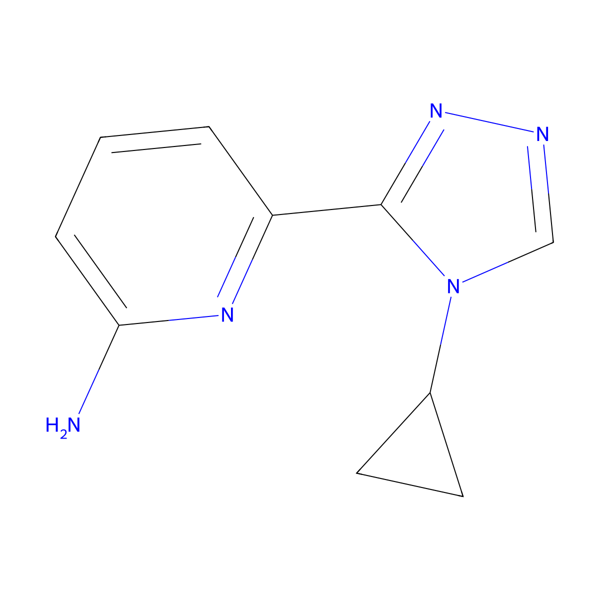 6-(4-Cyclopropyl-4H-1,2,4-triazol-3-yl)pyridin-2-amine molecular structure, CAS 1262043-91-3